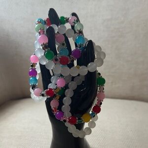 Multicolor Beaded Bracelet Set (6)